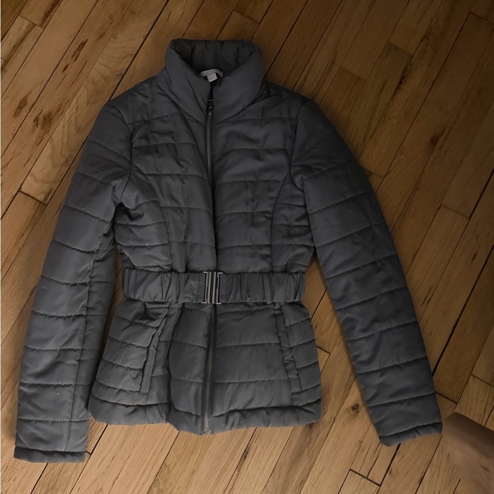 New York & Company Charcoal Puffer Jacket
